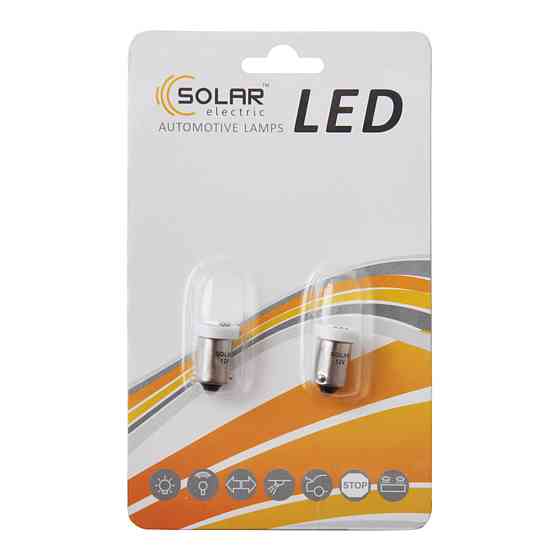 LED автолампа Solar 12V T8.5 BA9s 1smd 5050 white, 2шт Київ