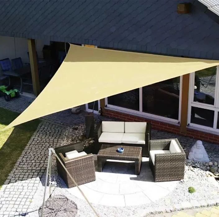 Тент навіс затінюючий трикутний 3х3х4м Оксфорд (Бежевий) Вінниця - фото 4