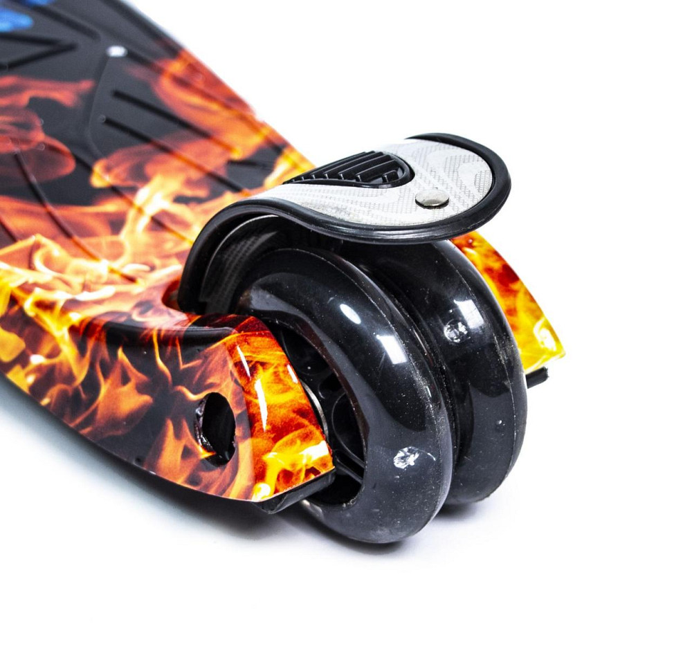 Детский самокат MAXI. Огонь и Лед. Светящиеся черные колеса! Одесса - изображение 4