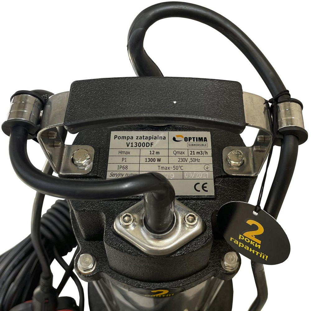 Насос фекальный с режущим механизмом Optima V1300 DF 1,3кВт (000008686) Киев - изображение 5