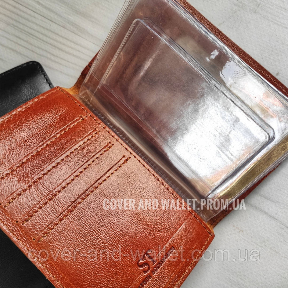 Кожаная обложка на водительское удостоверение с файлами ST Leather Киев - изображение 6