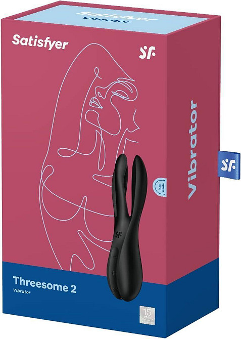 Клиторальный вибратор Satisfyer Threesome 2 Black, 3 гибких пальчика, 3 мотора Sex Aura Киев - изображение 7