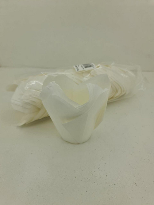 Тарталетки паперові для кексів ТЛ-175 "Тюльпан Білий" (50*75/100) (100 шт.) (1 уп.) Харків - фото 3