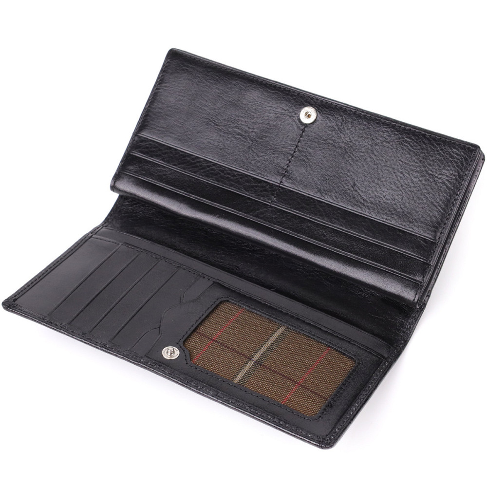 Красивый женский кошелек из глянцевой натуральной кожи Tony Perotti 20892_1 (1902 nero) Черный Киев - изображение 5