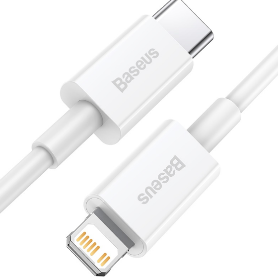 Кабель USB PD Lightning/Type-C BASEUS CATLYS-02 20W 0,25м білий Житомир - фото 6
