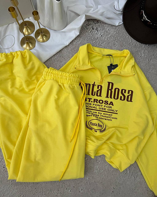 Женский яркий прогулочный костюм двойка: кофта и штаны двунитка + накатка Одесса - изображение 8