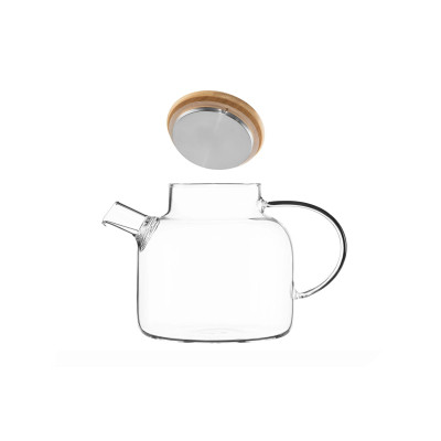 Заварник Ardesto Gemini боросилікатне скло бамбук прозорий 1200мл (AR3012GBM) Вінниця - фото 2