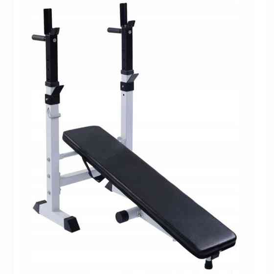 Лавка для жиму + Штанга + Гантелі 90 кг + Гиря 12 кг в Подарунок Гантелі, гирі, штанги та диски АВС пластик Київ