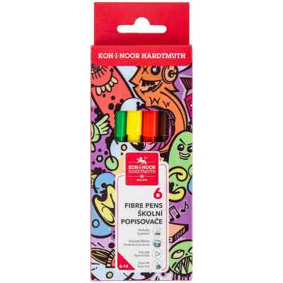 Фломастери Koh-i-Noor Teenage, 6 кольорів, картонна упаковка (771002/6) Вінниця