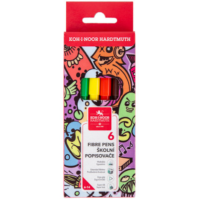 Фломастери Koh-i-Noor Teenage, 6 кольорів, картонна упаковка (771002/6) Вінниця - фото 1