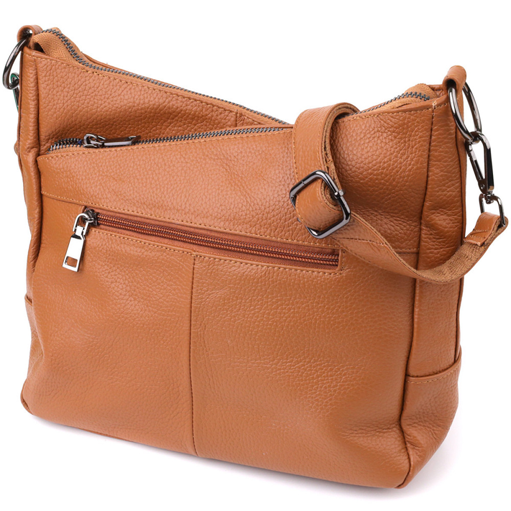 Женская сумка на два отделения из натуральной кожи Vintage 23012 Коричневый Киев - изображение 2