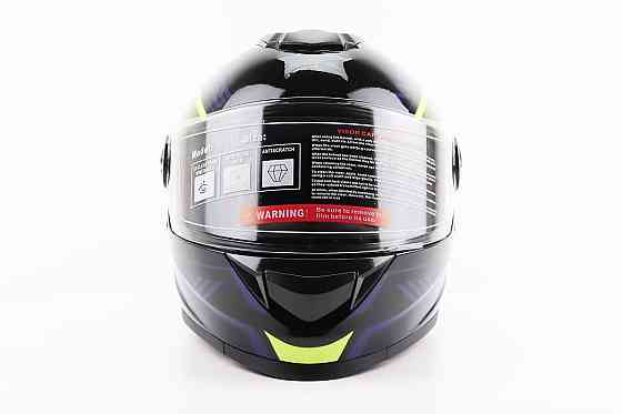 Шолом інтеграл, закритий BLD-М65 S (55-56см), ЧОРНИЙ/НЕОНОВО-ЖОВТО-СИНІЙ Киев
