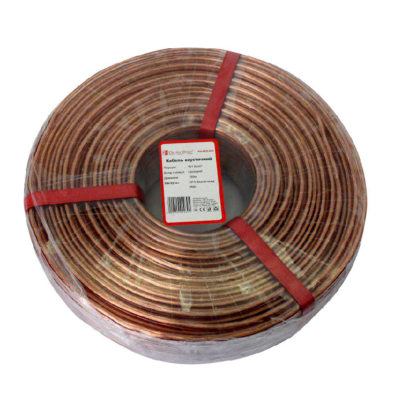 Кабель акустичний 2x1,5 мм²  OFC, прозорий Дніпро - фото 1