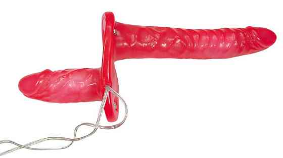 Страпон - Bad Kitty Vibrating Strap-On Duo Sex Aura Київ