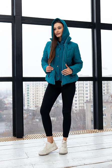 Жіноча стильна демісезонна куртка. Курточка весни-осінь. 44-54о Київ - фото 2