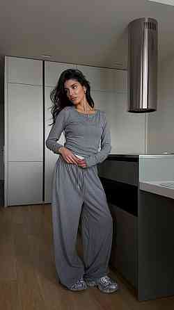 Жіночий стильний повсякденний костюм-двійка турецька віскоза Меланж, 46/48 Одеса