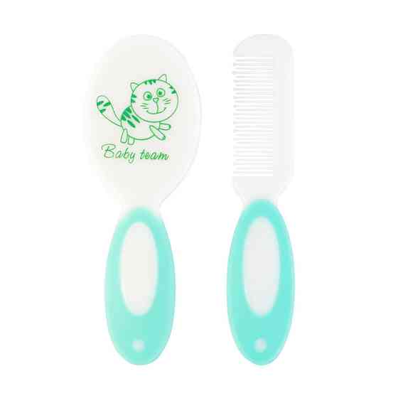 Щітка та гребінець для волосся 7106_бірюзовий, м'яка щетина Вінниця