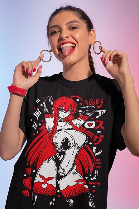 Футболка для мальчика аниме Риас Греморйе Хигх Скхоол оверсайз (рост от 165 до 180 ) Черний AnimeJ0315m Днепр - изображение 1