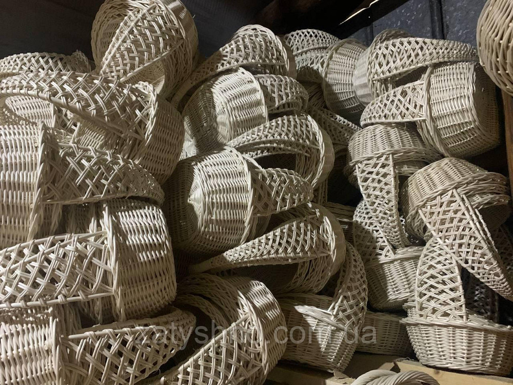 Кошики плетені білі, набір 3 шт Київ - фото 4
