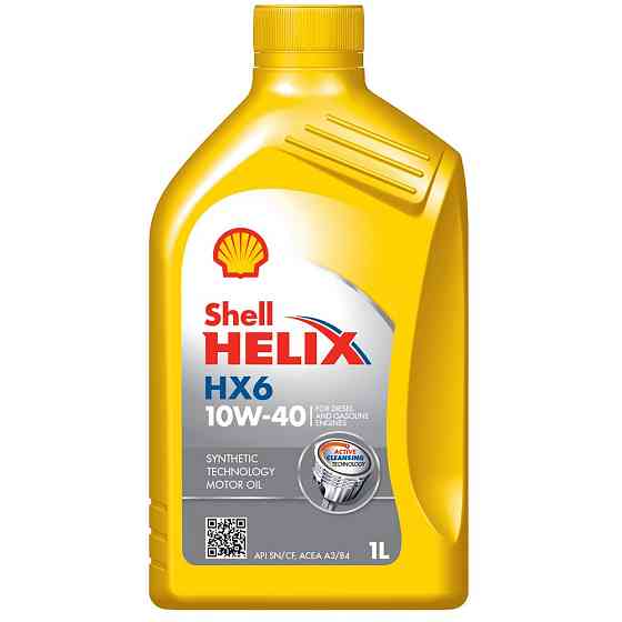 Shell Helix HX6 10W-40, 1л – Напівсинтетична моторна олива для бензинових і дизельних двигунів (2000–2025) Ковель