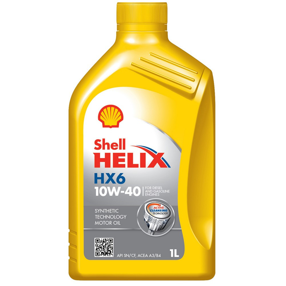 Shell Helix HX6 10W-40, 1л – Напівсинтетична моторна олива для бензинових і дизельних двигунів (2000–2025) Ковель - фото 1