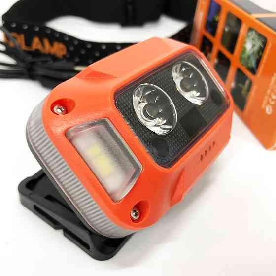 Водонепроникний ліхтарик WH-0218-XPG(white+yellow)+SMD(red), Ліхтарик на голову UJ-807 на батарейках Київ
