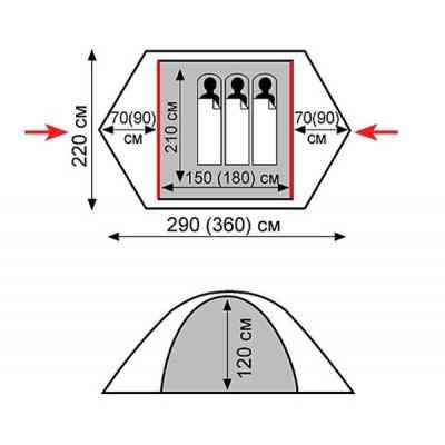 Намет Tramp Peak 2 v2 (TRT-025) Вінниця