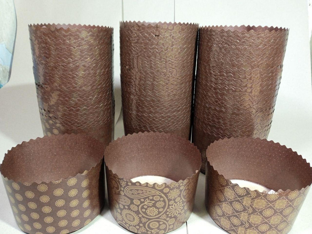 Форми для пасок 400–500 г d130×h85 мм італійські, паперові, 50 шт для великодньої випічки Харків - фото 8