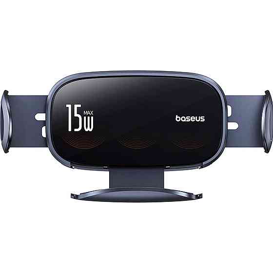 Автотримач для телефона з бездротовою зарядкою Baseus Black Київ