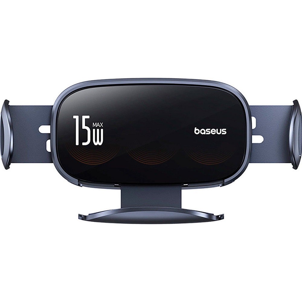 Автотримач для телефона з бездротовою зарядкою Baseus Black Київ - фото 6