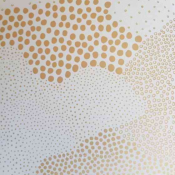 Шпалери вінілові на флізелін Caselio The Place to bed 0.53х10 м абстракція хвилі хмари золотом на блакитному Київ