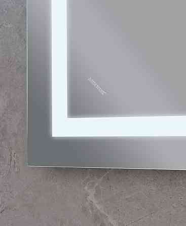 Дзеркало Mixxus WARM MR02-80x80 з LED Touch, Anti-fog, димером, регулюванням яскравості, годинником  ( MI6934 Харьков