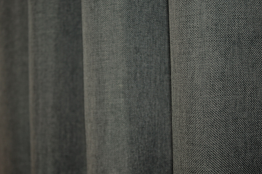 Однотонна тканина "Льон Мішковина" колір сірий 1282ш Київ - фото 2