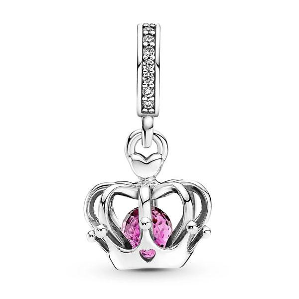 Срібна намистина для браслета Пандора "Королевська корона з рожевим каменем" 790231C01 MasterSem Київ - фото 2