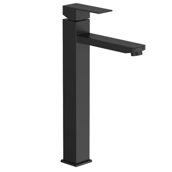 Сучасний змішувач для умивальника Zerix KUB-001-High Black з нержавіючої сталі SUS304 Харків