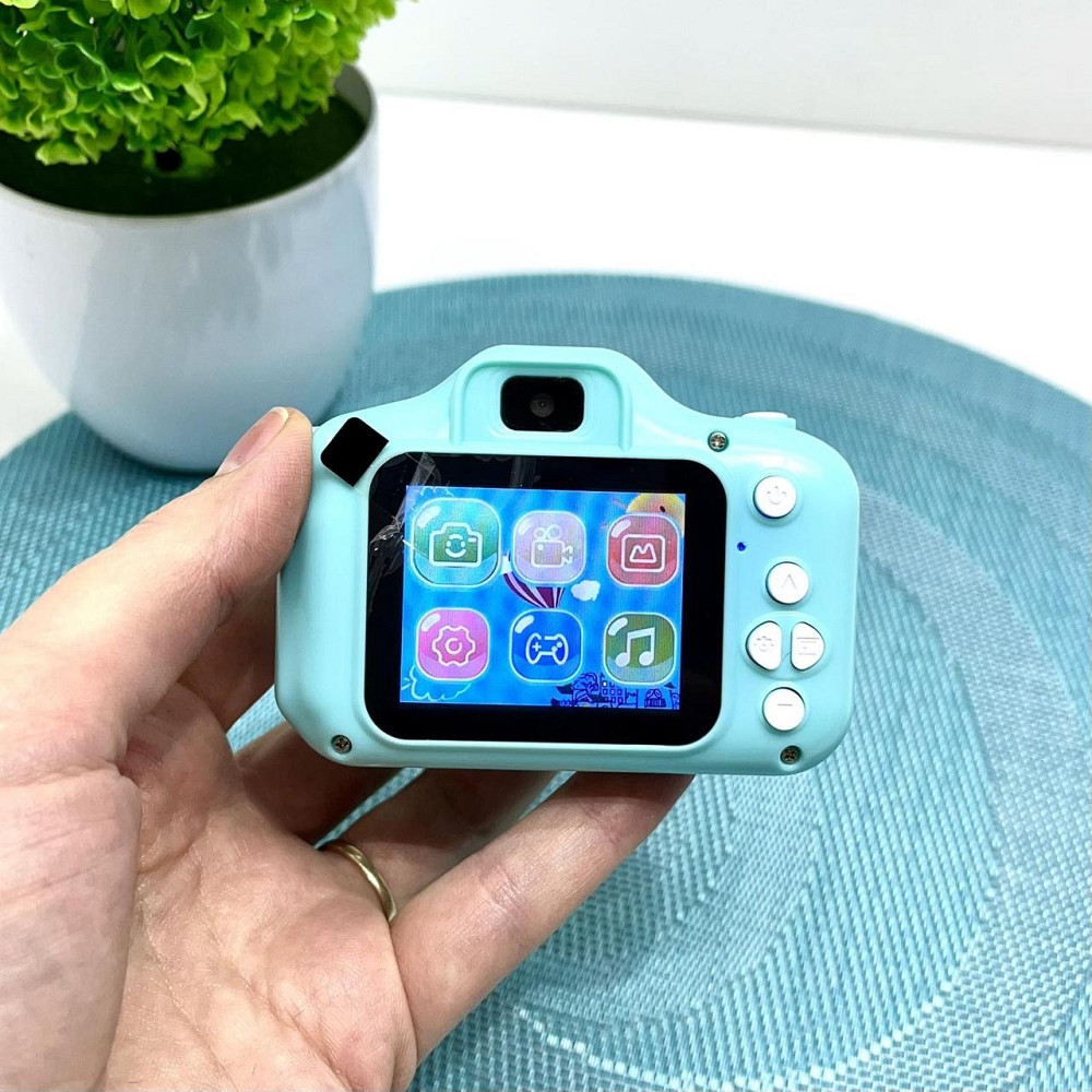 Фотоапарат дитячий відео фото ігри прослуховування музики підтримує microSD Бірюзовий (C 48359) Чернігів - фото 6