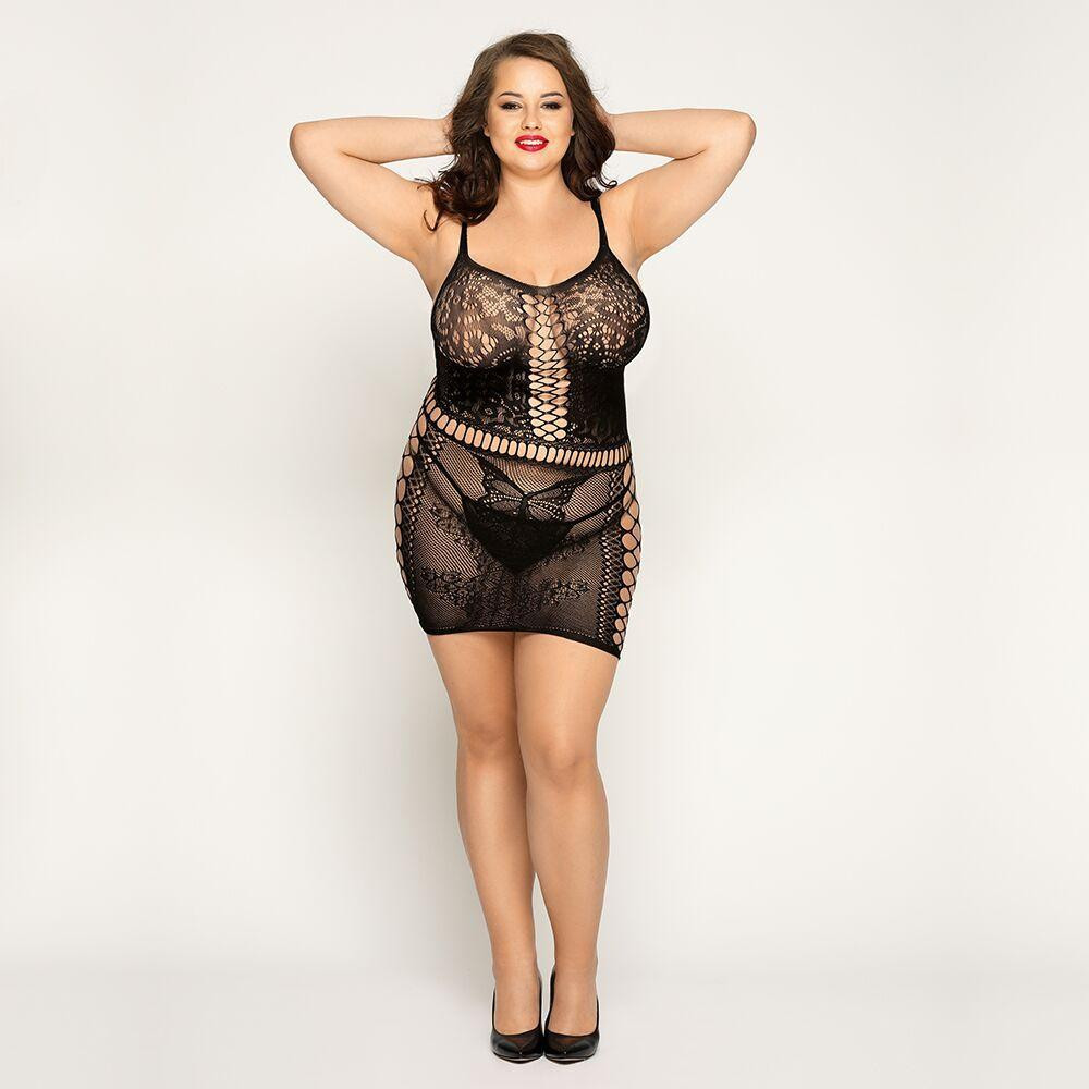 Сукня-сітка з метеликами Size Plus Black Sex Aura Київ - фото 1