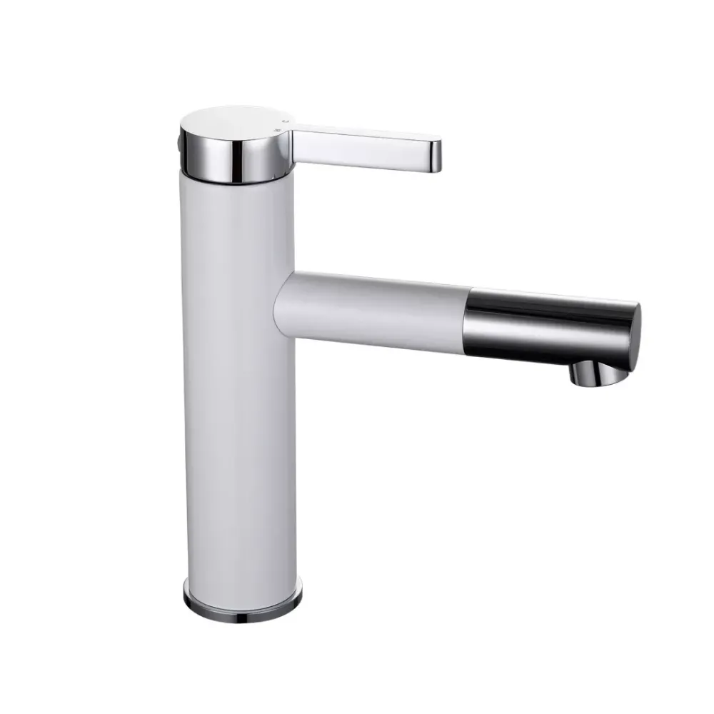 Змішувач для умивальника Frap F1052-14 високий, білий/хром Київ - фото 1