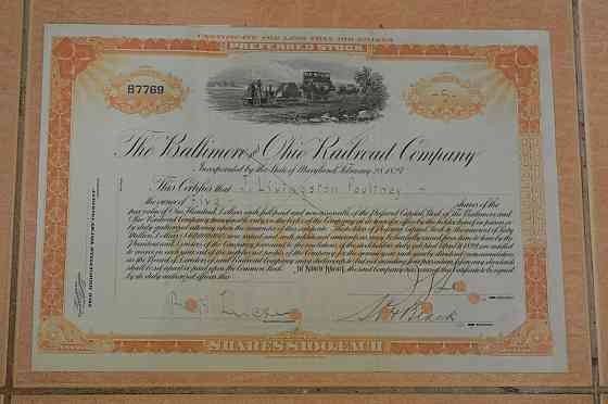 Акция. США. 1827 год №7769 (Б-4) Полтава