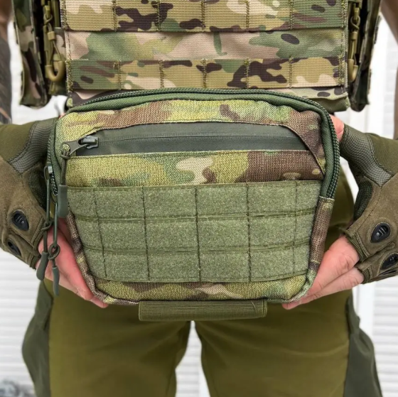 Тактический подсумок напашник под бронежилет или плитоноску П2-3 Мультикам Киев