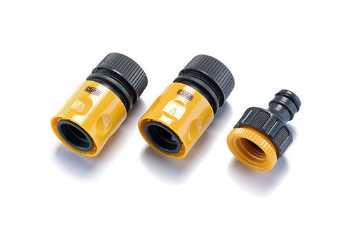 Набір для шланга 1/2: конектор 1/2 аквастоп, конектор 1/2, адаптер 1/2+3/4 СИЛА Київ - фото 1