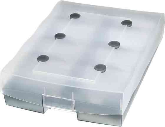 Коробка для визиток HAN VIP XXL на 2200 шт з 8 підкладками та направляючими прозоро-сіра Киев