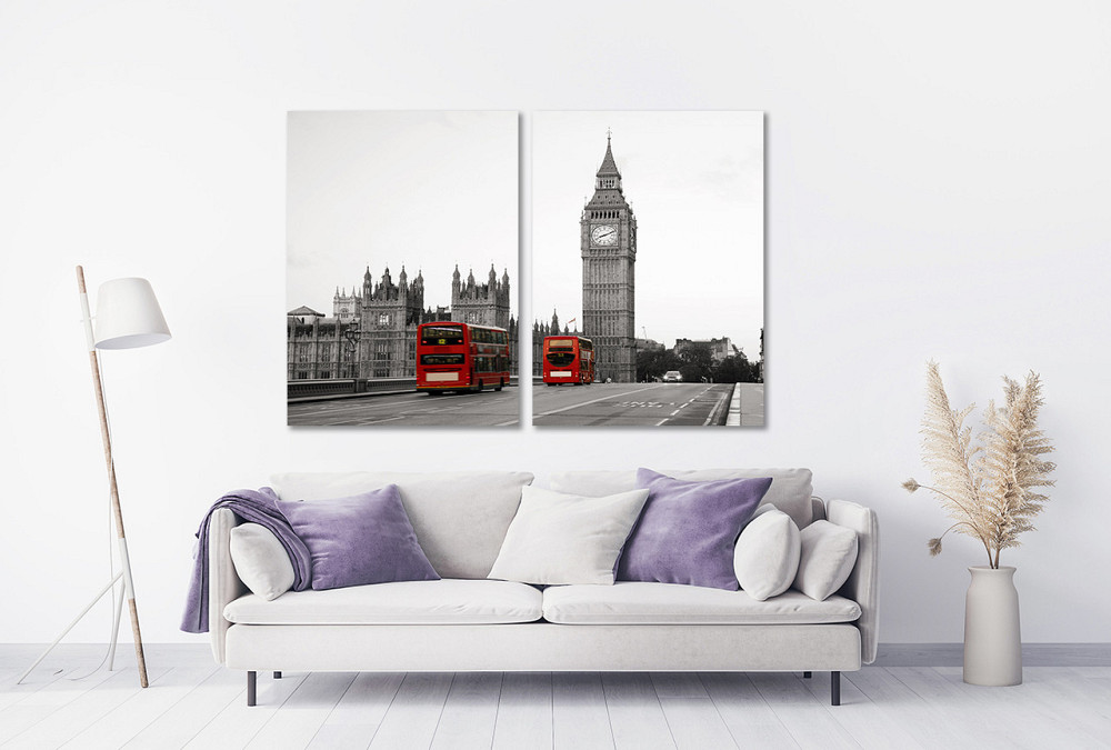 Модульна картина у вітальню/ спальню Лондон TLV-2_024 70x102 см Київ - фото 2