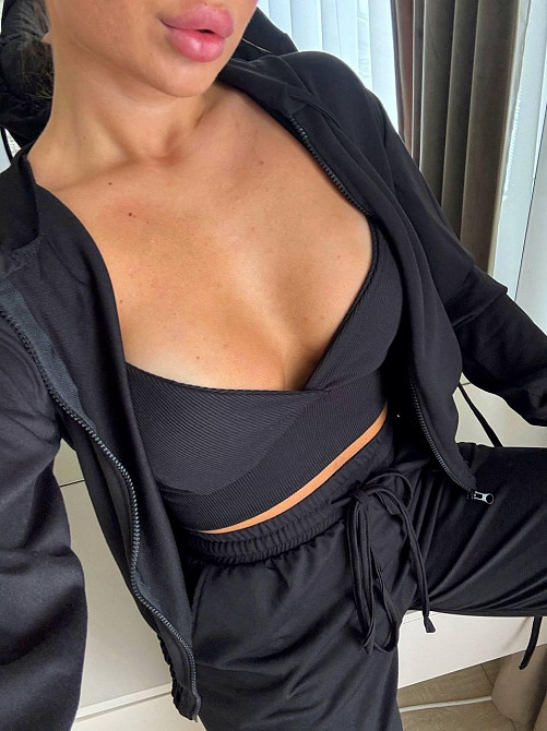 Женский повседневный прогулочный костюм тройка: кофта топ и штаны двунить 42/44, Черный Одесса - изображение 1