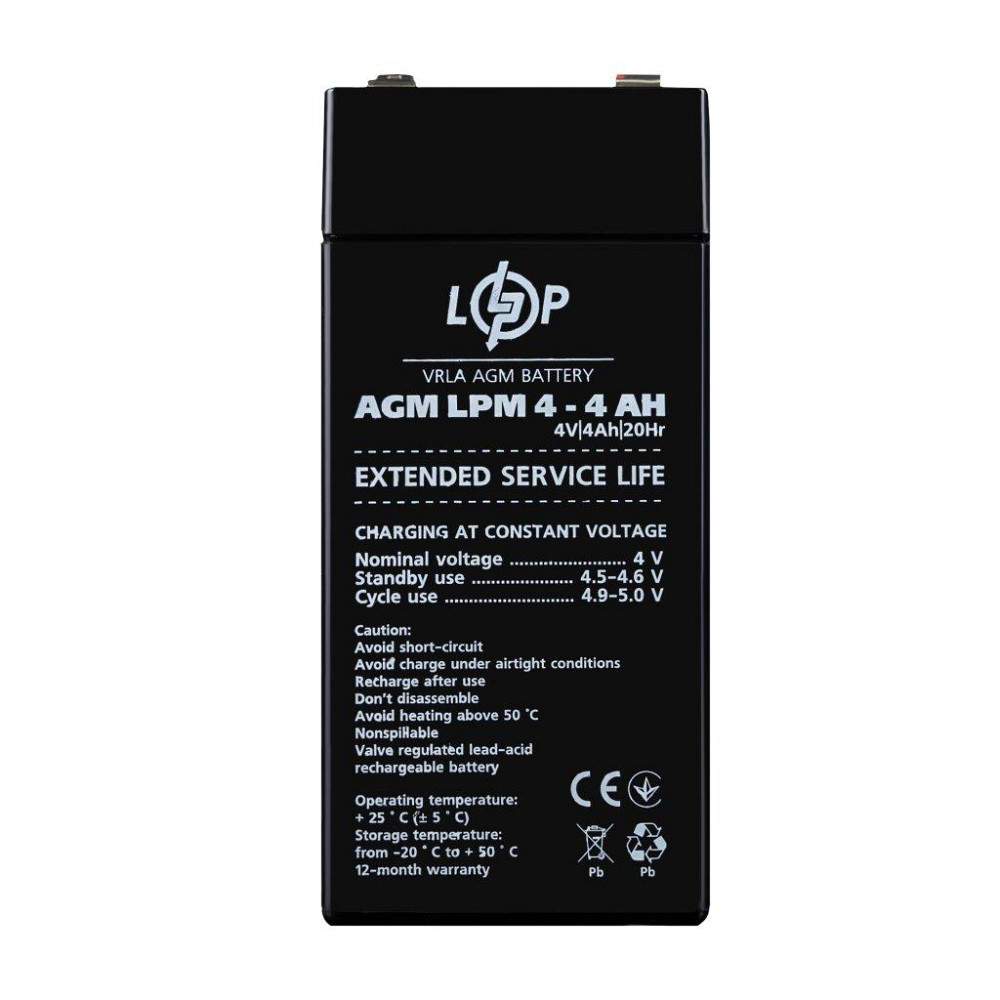 Акумулятор AGM LPM 4V - 4 Ah Київ - фото 1