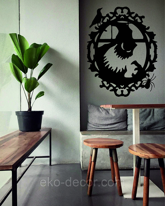 Декоративне настінне Панно «Монстр. Гелловін.», Декор на стіну 70*54 см, Чорний Київ - фото 9