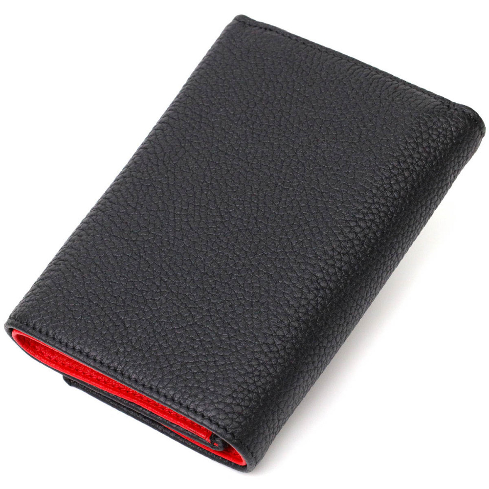 Комбинированный кошелек для женщин из натуральной кожи Черный (Tony Bellucci) Киев - изображение 6