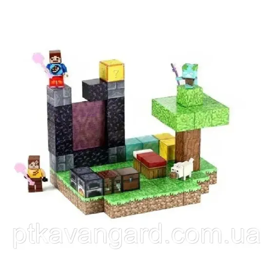 Конструктор магнітний майнкрафт 90 магнітних блоків портал нижнього світу Dream World LZCK 044 Хмельницький