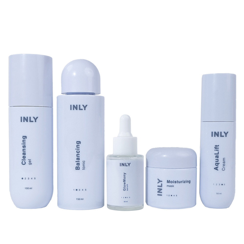 Набір Bloom Комплексна система догляду з п’яти продуктів для сяючої та пружної шкіри INLY Київ - фото 1