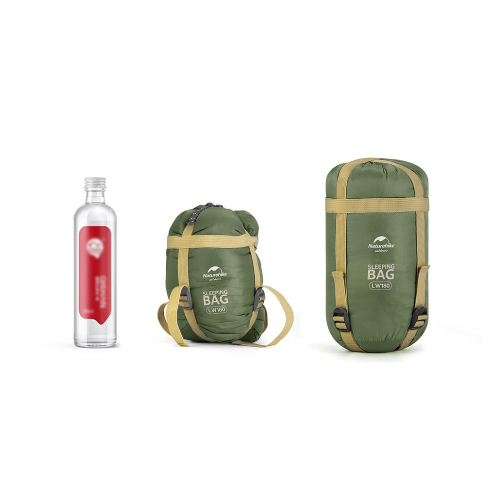 Спальный мешок Naturehike LW180 Mini NH21MSD04, левый, темно-зеленый Ровно - изображение 4